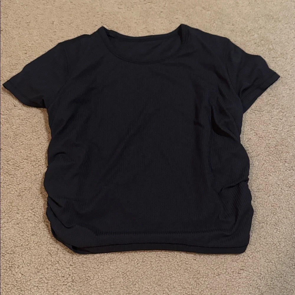 Lululemon All It Takes Ribbed Nulu T-Shirt Black - Picture 2 of 5